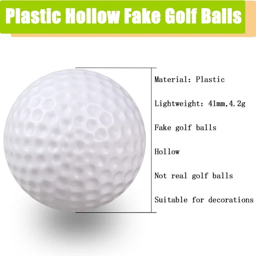 Miniatura 2 de KOFULL Pelotas de golf de plástico, paquete de 24/50/100 pelotas de golf falsas de plástico hueco, para entrenamiento en interiores y exteriores