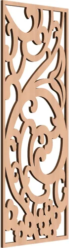 Miniatura 135 de Bridgewater - Paneles de pared decorativos de madera con calado, 9 3/8 pulgadas de ancho x 24 3/8 pulgadas de alto x 1/4 de alto, nogal