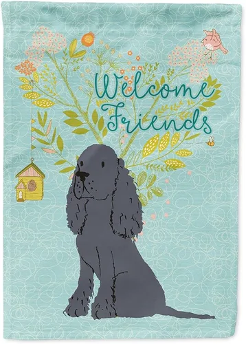 Miniatura 75 de Caroline's Treasures BB7594GF Bandera de jardín de Husky siberiano con texto en inglés "Welcome Friends" - Bandera decorativa para patio exterior
