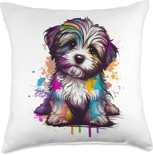 Miniatura 5 de Havanese Bolonka Zwetna Shih Tzu Lhasa Apso Bichon Havanese Bolonka Zwetna Shih Tzu Lhasa Apso Splashs, almohada de 16 x 16 pulgadas, multicolor