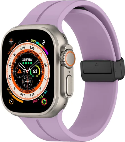 Miniatura 11 de Correa magnética para Apple Watch Ultra/2 de 1.929 in, 1.772 in, 1.732 in, 1.811 in, 1.654 in, 1.614 in, 1.575 in, correa de silicona deportiva