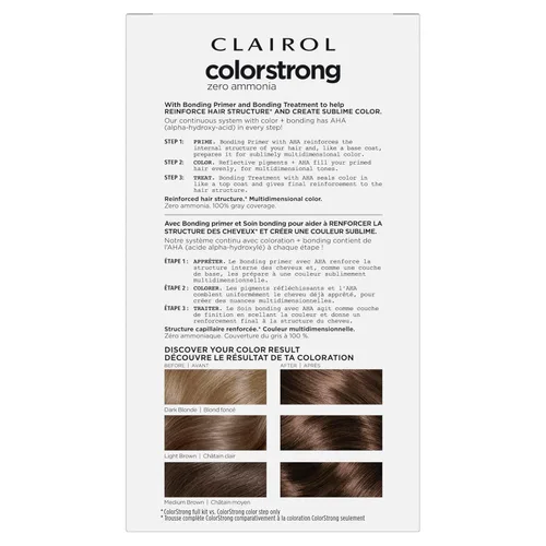 Miniatura 2 de Clairol ColorStrong - Tinte de cabello permanente sin amoniaco, color ceniza claro 6.1 - Color de cabello Machu Picchu, paquete de 1 unidad 6.1
