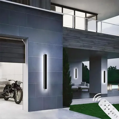 Miniatura 14 de Paquete de 2 luces de pared para exteriores de 39 pulgadas, montaje en pared, aplique moderno para exteriores, iluminación exterior lineal larga LED