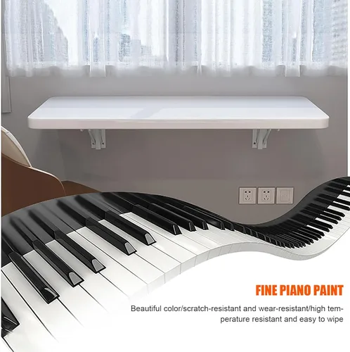 Miniatura 6 de Mesa plegable montada en la pared, mesa de hojas caídas, mesa plegable para lavandería, banco de trabajo plegable para pared, escritorio de pared