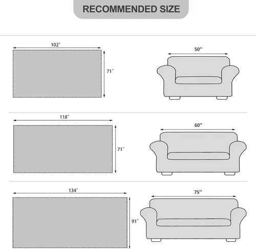 Miniatura 2 de Foreate Funda impermeable para sofá de mascotas, funda lavable para sofá modular de 3 cojines, protector de sofá a prueba de arañazos y gatos, 71 x