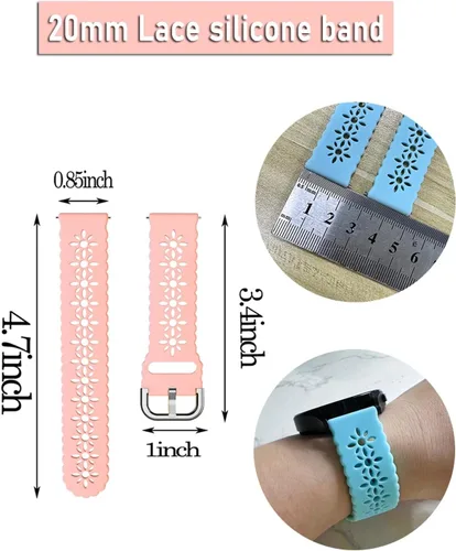 Miniatura 3 de 10 Pack Sport Bands Compatible with Samsung Galaxy Watch 7 6 5 4, 40mm 44mm bands/Galaxy Watch 3, 41mm 42mm Samsung Active 2 straps for Men & Women