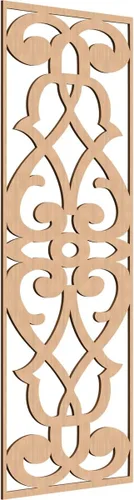 Miniatura 20 de 9 3/8"W x 24 3/8"H x 1/4"T Bellaire Decorativos Paneles de pared de madera calado, abedul