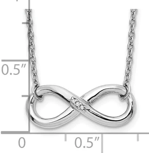 Miniatura 4 de Cadena de plata de ley 925 maciza con símbolo de nudo de amor infinito con cierre seguro de langosta