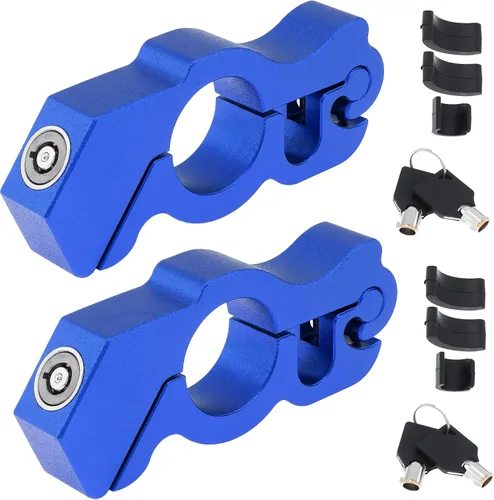 Miniatura 13 de Windance Paquete de 2 cerraduras de seguridad antirrobo para manillar antirrobo para motocicleta con bloqueo de palanca de freno delantero para Negro