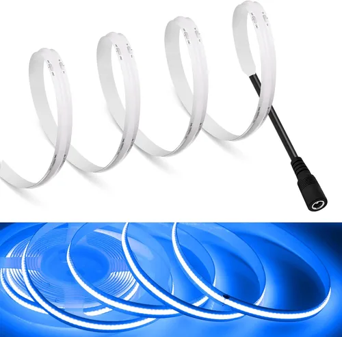 Miniatura 11 de MDee】Tira de luces LED COB de 3000K blanco cálido 1.64 pies/0.5m 5V cinta de luces LED flexibles CRI 90+ 800LM/m 320LEDs/m para decoración