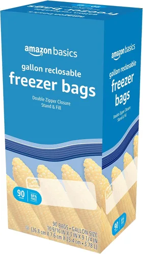 Miniatura 5 de Amazon Basics Bolsas de galón resellables para congelador, sin BPA, 90 unidades (anteriormente Solimo)