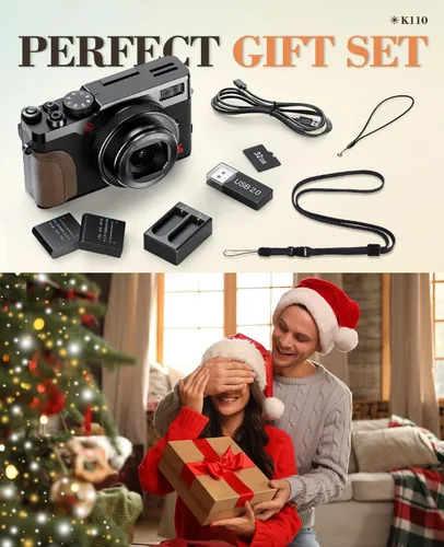 Miniatura 6 de Cámara digital de 5K 64MP para fotografía y vlogging de YouTube, cámara de video de enfoque automático UHD con zoom de 18X con pantalla abatible