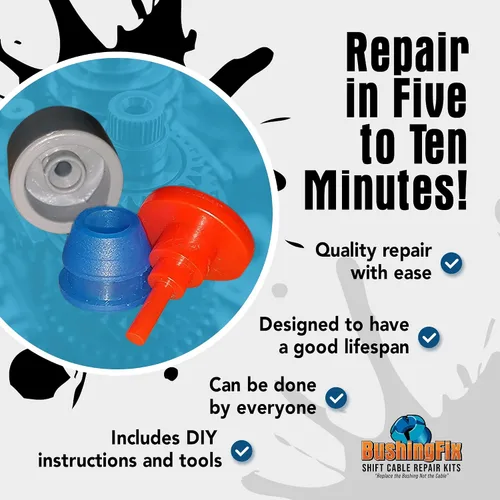 Miniatura 3 de BushingFix IM1KIT1 - Kit de reparación de bujes de cable de cambio de transmisión - Kit de reparación de varillaje de transmisión automática, kit