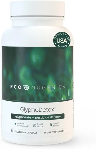 EcoNugenics Suplemento GlyphoDetox – Limpieza desintoxicante para eliminar de forma segura los pesticidas de glifosato y las toxinas agrícolas,