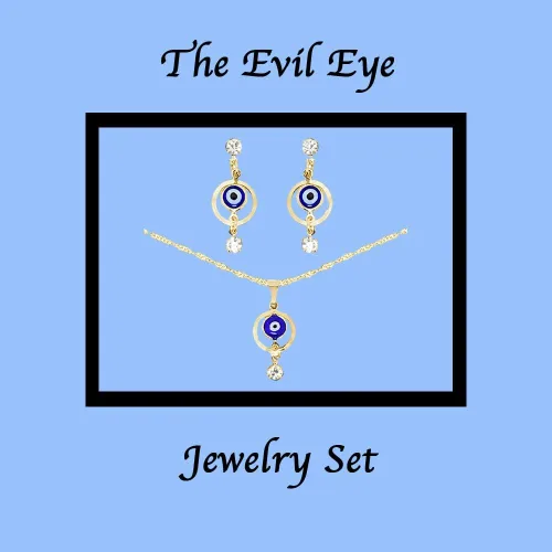 Miniatura 4 de Collar de ojo turco chapado en oro amarillo de 14 quilates, cadena con dije de amuleto de ojos azules, protección de Ojo Turco, Cabalá, ajustable