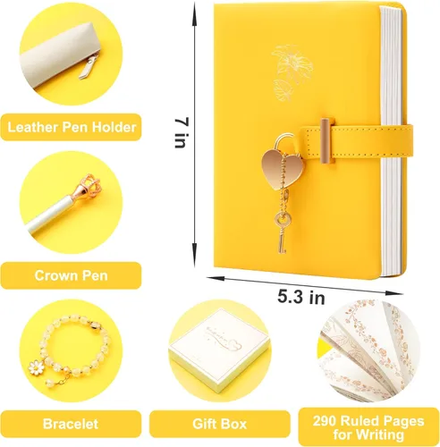 Miniatura 2 de Agenda con cerradura para niñas – Regalos de cumpleaños para niñas de 8, 9, 10, 11, 12 años – Artes y manualidades para niños – El kit de diario
