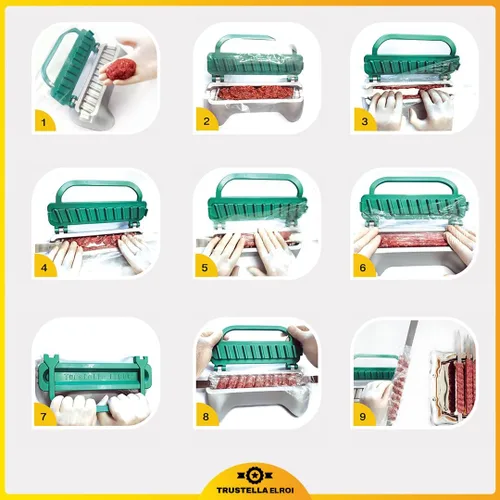 Miniatura 8 de Premium Trustella Fabricante de Kebab de Aluminio Crea Brochettes Impecables y Profesionales Resistente, Antiadherente, Recubrimiento de Teflón
