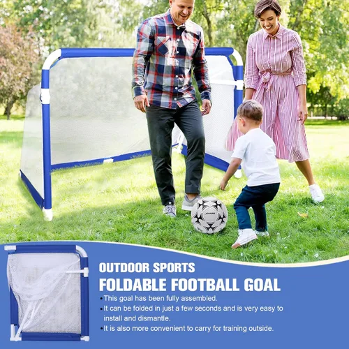 Miniatura 4 de Portería de fútbol plegable para jóvenes y niños, red de fútbol plegable portátil, portería de fútbol para el hogar, al aire libre