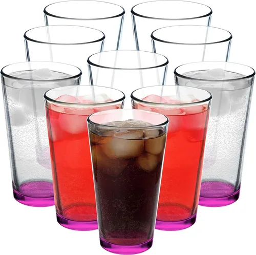 Miniatura 11 de DISCOUNT PROMOS Juego de 10 vasos de cerveza de 16 onzas, paquete a granel, cristalería resistente para restaurantes, base gruesa y paredes, En