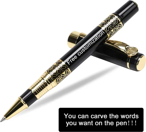 Miniatura 4 de YIVONKA Bolígrafos personalizados, bolígrafos grabados, bolígrafo de rodillo, bolígrafo de repuesto mediano, tinta negra, regalos personalizados