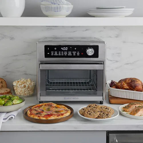 Miniatura 6 de Horno freidora de aire West Bend XL de 26 cuartos con controles digitales, puerta de fácil visualización y 24 programas de cocción, incluye nueve