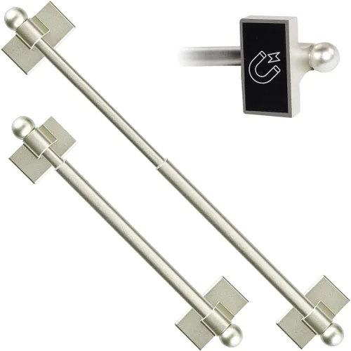 TidyFriend - Toallero magnético para refrigerador, paquete de 2 toalleros ajustables, barra magnética para toallas para refrigerador, estufa de