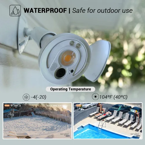 Miniatura 6 de Sengled Cámara de seguridad al aire libre, cámara de seguridad activada por movimiento, cámara WiFi de seguridad en el hogar, cámara de inundación