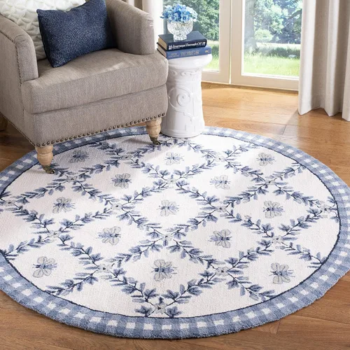 Miniatura 21 de SAFAVIEH Chelsea Collection - Alfombra decorativa de 1 pies 8 pulgadas x 2 pies 6 pulgadas, color negro, lana de campo francesa enganchada a mano