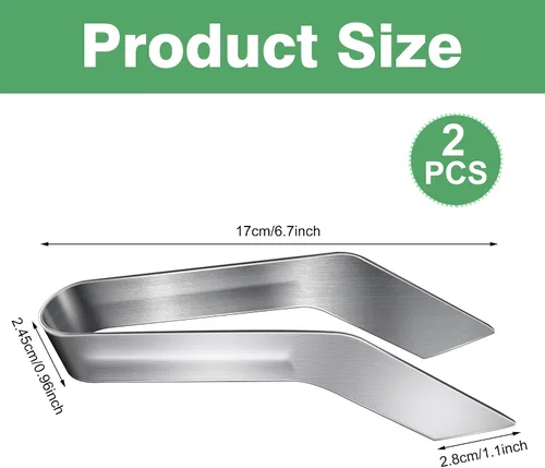 Miniatura 2 de 2 pinzas de trasplante de plántulas, pinzas de trasplante de plantas de jardinería de acero inoxidable de 6.7 pulgadas, pinzas de trasplante