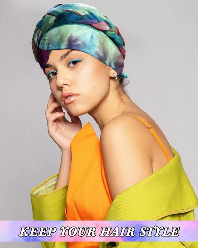 Miniatura 3 de SATINIOR 4 piezas de turbante africano para mujer, turbante con cuentas