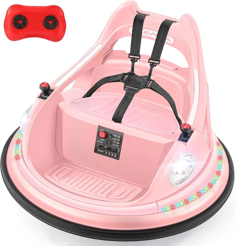 ELEMARA Coche de choque para niños, 1.9 mph máximo, 12V juguete montable para niños pequeños con control remoto, 2 velocidades, 2 modos de juego,