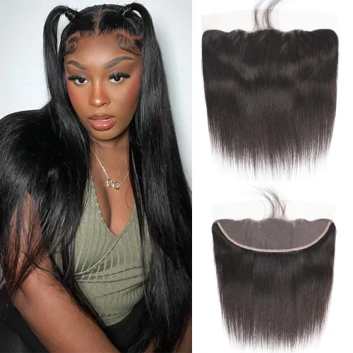 Miniatura 25 de CHEEON Frontal de encaje HD de 13 x 4 de 12 pulgadas, cabello humano brasileño ondulado con cierre frontal de encaje, 100% cabello humano virgen sin