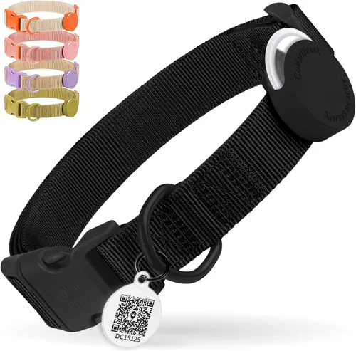 Miniatura 20 de CollarDirect Airtag - Collar de perro reflectante de nailon y neopreno para Apple Air Tag para perros grandes, medianos y pequeños