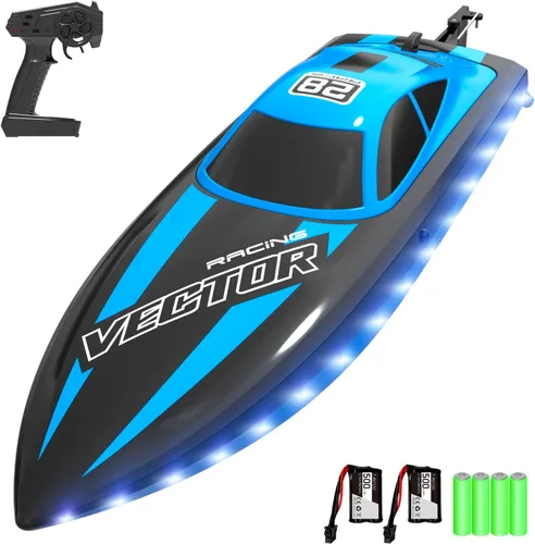 Miniatura 13 de volantexrc Barco de control remoto RC para piscina, control de 2.4 GHz, barcos RC para adultos, barco eléctrico de lago con sistema de refrigeración