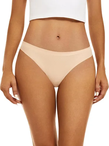 Miniatura 3 de TERMEZY Ropa interior sin costuras para mujer, tangas invisibles para mujer, paquete de 5