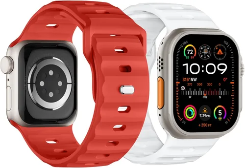Miniatura 13 de Correa deportiva compatible con Apple Watch Ultra 2 Band de 1.929 in 1.811 in 1.772 in 1.732 in 1.654 in para hombres, correas de silicona suave