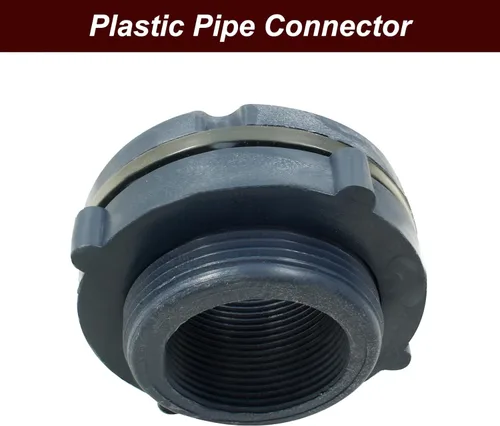 Miniatura 4 de 2 piezas NPT1 1/2 PVC Juego de Accesorios de Mamparo, Conector de Tanque de Agua de Plástico de 1 1/2 Pulgadas Roscado a Través de Tubo de Mamparo 2