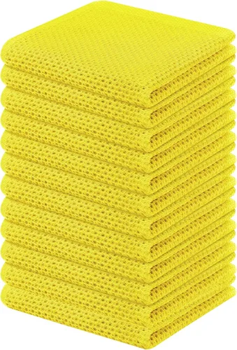 Miniatura 109 de Kitinjoy - Paños de cocina de 100 % algodón, tela de tejido gofrado, paño de limpieza ultrasuave, absorbente y de secado rápido. Gris Oscuro