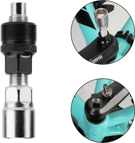 Miniatura 6 de Oumers Extractor de manivela de bicicleta/removedor de brazo y removedor de soporte inferior con llave inglesa/llave de 0.630 in. Kit