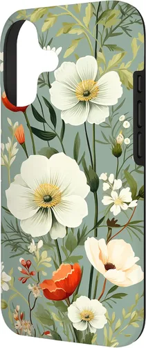 Miniatura 2 de Sage Green Flower Wildflower Pattern Floral Case for iPhone 17