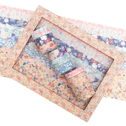 Miniatura 5 de YUBBAEX Mystic Gold Washi Tape Set - Cinta adhesiva decorativa ancha de lámina plateada para artes, manualidades DIY, suministros para diarios