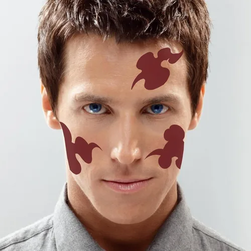 VZQI Tatuajes temporales de demonio para cosplay y fiesta de Halloween