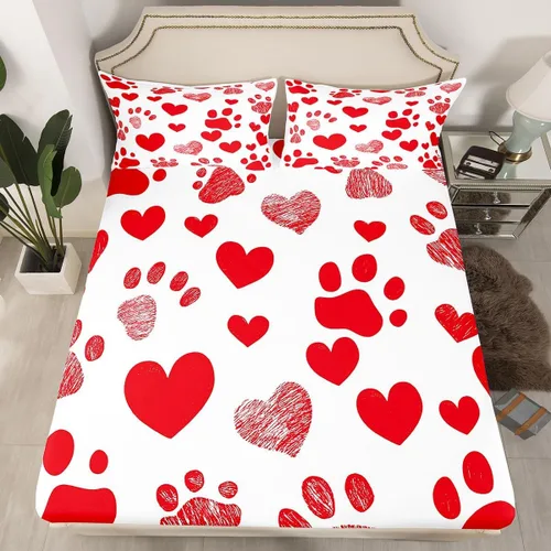 Miniatura 2 de Erosebridal Juego de sábanas de rosas rojas, tamaño individual, color rojo y negro, para niñas, mujeres, hombres, parejas, romántico, floral