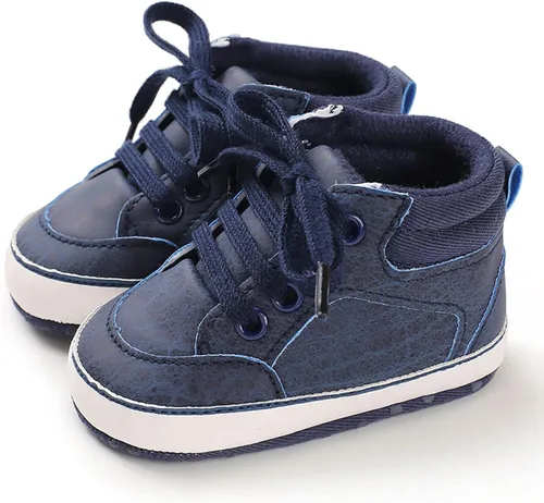 Miniatura 2 de 1 Year Old Walking Shoes Baby Toddler Shoes Boys and Girls Floor Sports Shoes Flat Bottom Non Slip Lace Infant Boy Boots