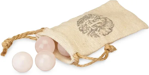 Twine Gemas de vino de cuarzo rosa, enfriadores de bebidas rosas, esferas de piedra de cuarzo rosa pulido real, piedras de whisky, rosa, juego de 6