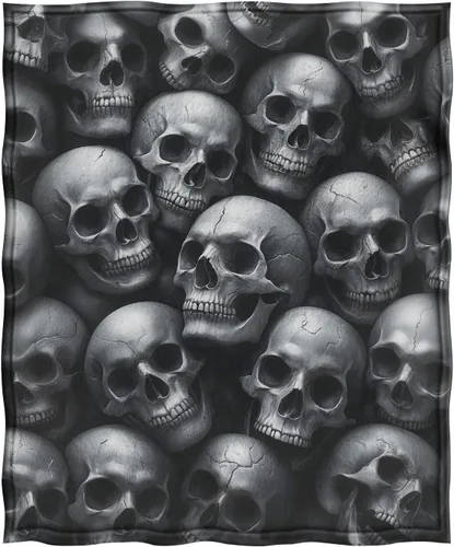 Miniatura 3 de Jekeno Manta Gótica de Calavera Regalos para Mujeres Hombres Niñas Niños Mamá Esposa Marido Papá Halloween Cumpleaños Navidad Esqueleto Horror