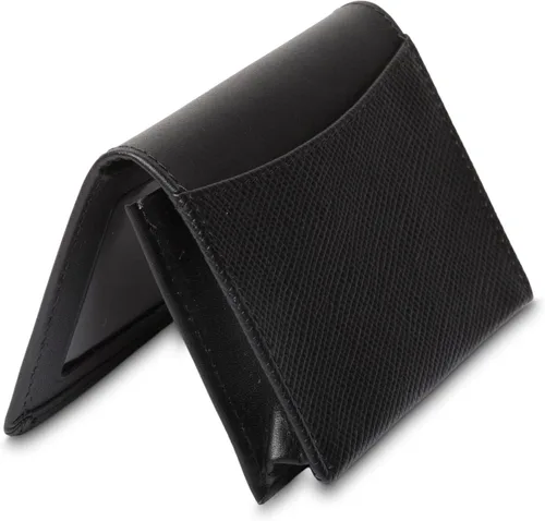 Miniatura 3 de Bosca Saffiano Full Gusset - Estuche para tarjetas con dos bolsillos con identificación, Negro -, Saffiano Full Gusset - Estuche para tarjetas