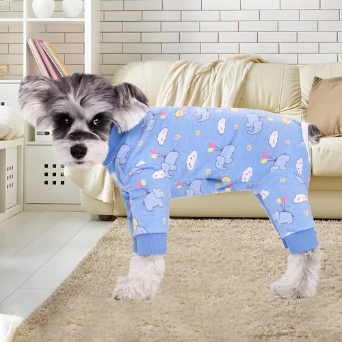 Miniatura 2 de Traje de recuperación de cirugía para perros, mameluco para cirugía hembra, perros machos, pijamas de manga larga, mameluco para perros pequeños
