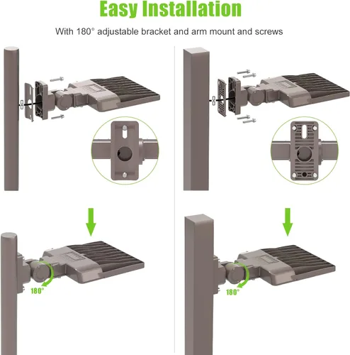 Miniatura 7 de Luz de estacionamiento LED de 150 W con fotocélula UL Listado 22500LM comercial LED Shoebox Pole Lights Brazo Mount Luces de inundación