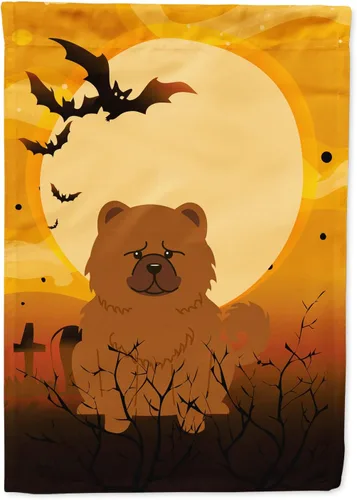 Miniatura 187 de Caroline's Treasures BB4307GF - Bandera de Halloween Airedale para jardín, bandera decorativa para patio exterior, obras de arte de patio, macizos